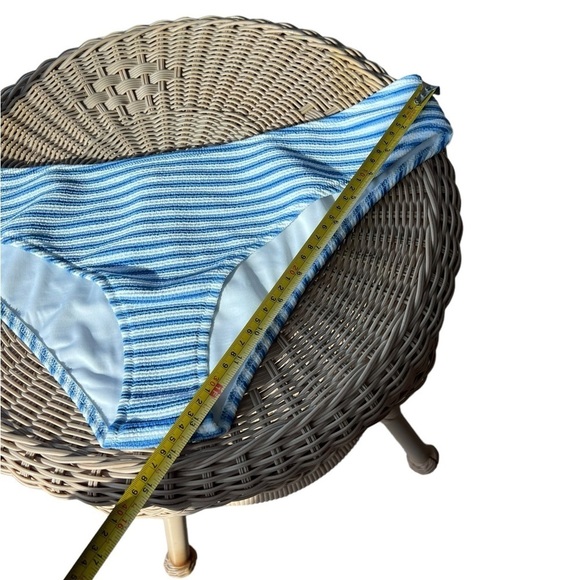 NEW J.Crew Blue White Ottoman Striped Ribbed Cheeky Bottom Swim XXL BF210 - Picture 5 of 15